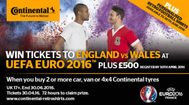 Continental Tyres - UEFA EURO 2016 ™ Tickets and Retro Shirts Promotion