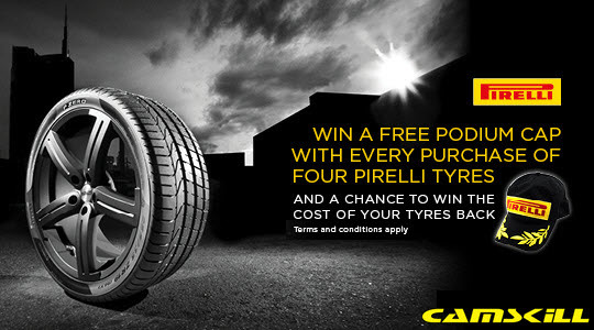 Pirelli Win the Cost of Your Tyres Back and Free Podium Cap Promotion