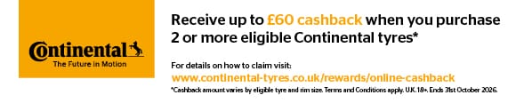 Continental Tyres - Cashback Promotion - September-October 2026 Continental Tyres - Cashback Promotion - September-October 2026