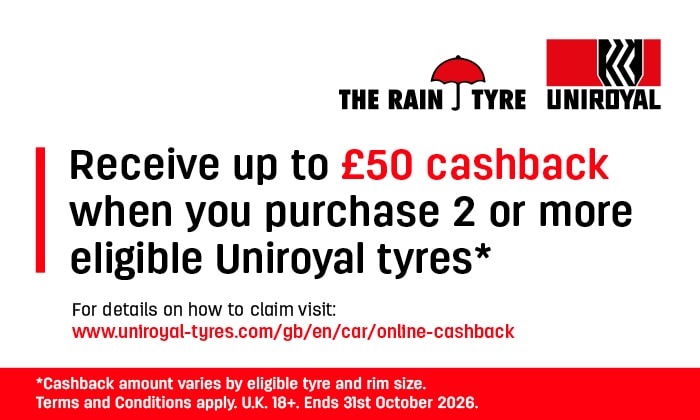 Uniroyal Tyres - Cashback Promotion September-October 2026