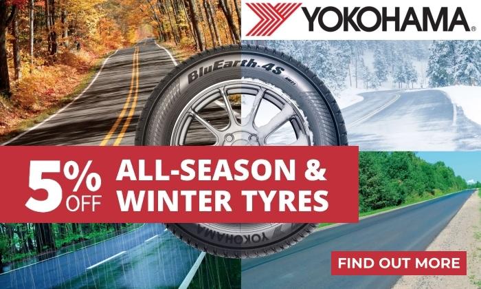 Yokohama Tyres - 5% Off All Season & Winter - August 2023