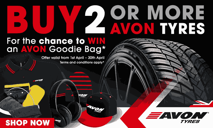 Avon Tyres - FREE Merchandise Prize Draw Promotion April 2022