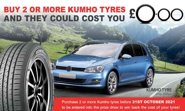 Kumho Tyres - Win the cost of your tyres back Promotion Oct 2021